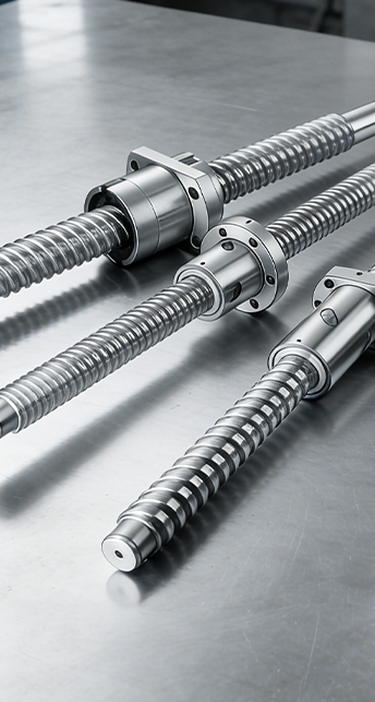 Precision ball screw with machined nut for accurate linear movement, stable transmission, and reliable performance in automated machinery.