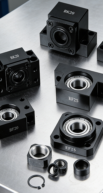 Ball screw bracket manufacturer supplying bearing blocks, support units and accessories for OEM linear motion systems and industrial machinery projects.
